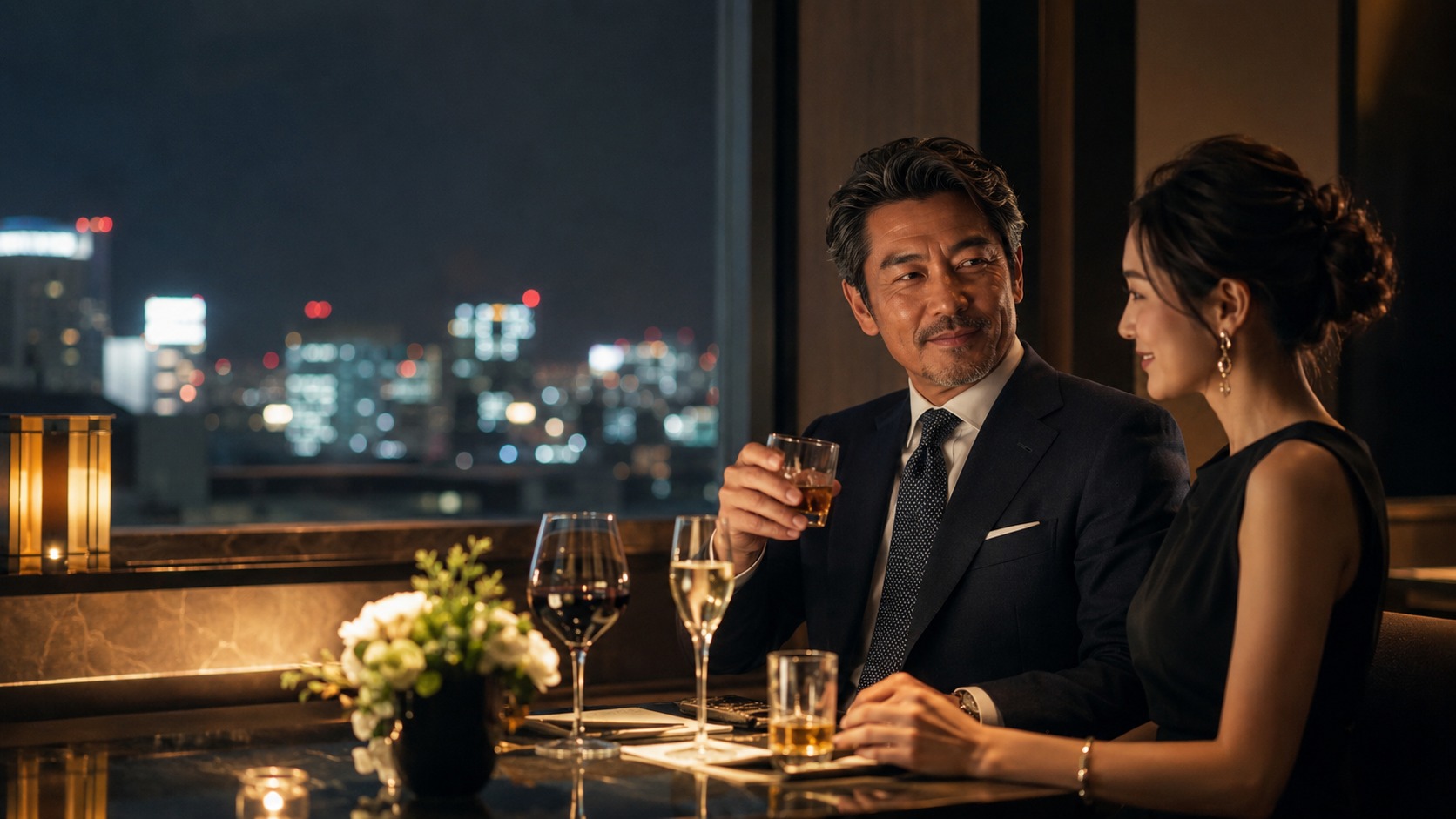 夜の酒場で語る現場のヒーロー
